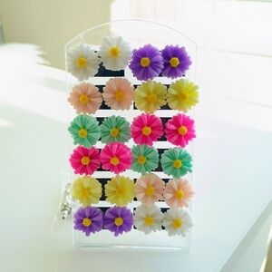 New Colorful Floral Fashion Earrings Set